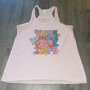 Baby pink Disney world “where dreams come true” tank